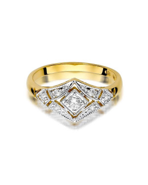 14k Gold Ring with 0.10ct Brilliant Diamond