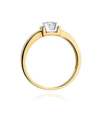 14k Gold Ring with 0.10ct Brilliant Diamond