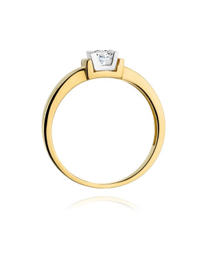 14k Gold Ring with 0.10ct Brilliant Diamond