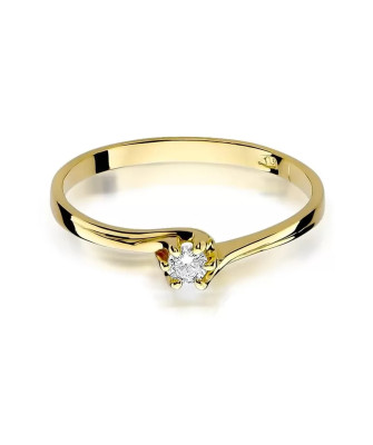 14k Gold Ring with 0.10ct Brilliant Diamond