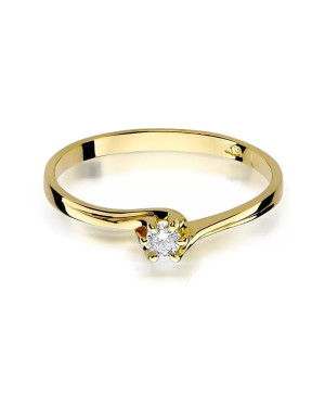 14k Gold Ring with 0.10ct Brilliant Diamond