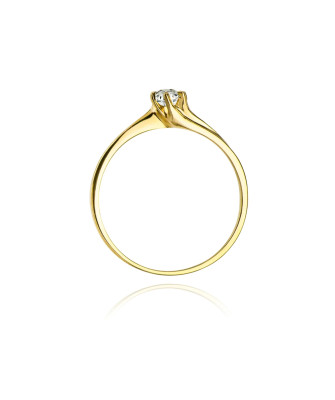 14k Gold Ring with 0.10ct Brilliant Diamond