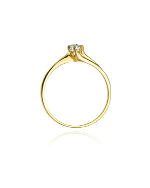 14k Gold Ring with 0.10ct Brilliant Diamond