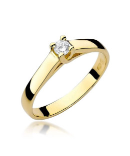 14k Gold Ring with 0.10ct Brilliant Diamond