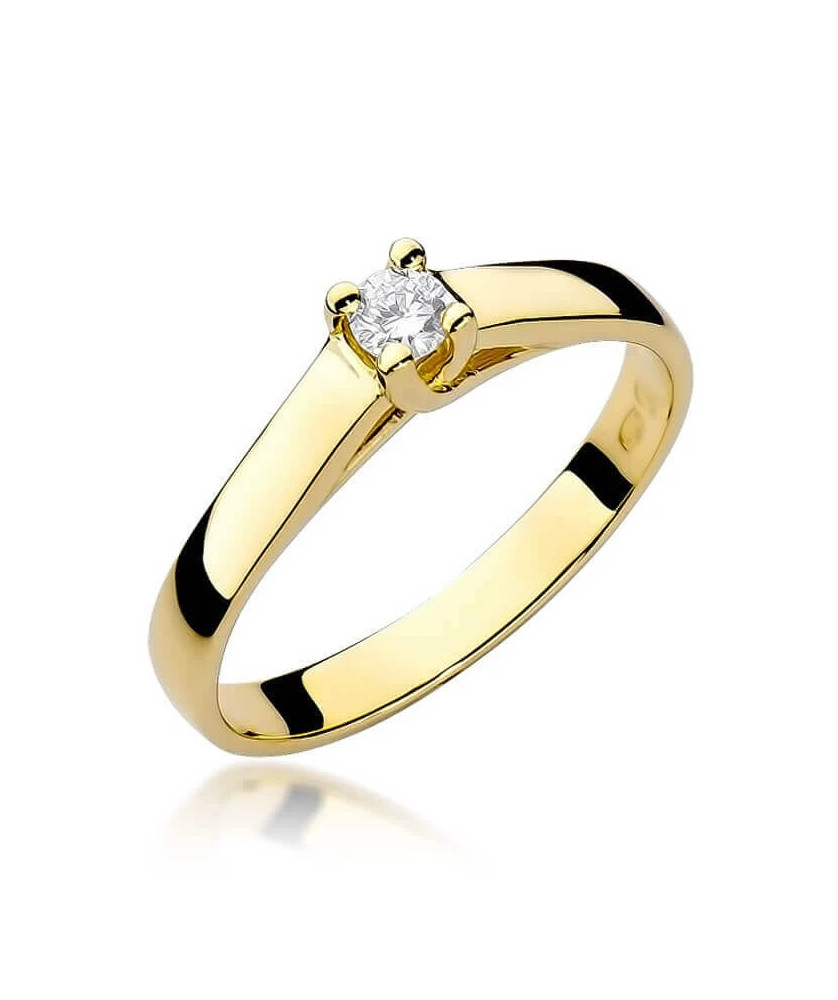 14k Gold Ring with 0.10ct Brilliant Diamond