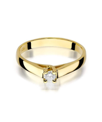 14k Gold Ring with 0.10ct Brilliant Diamond