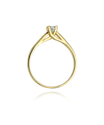 14k Gold Ring with 0.10ct Brilliant Diamond