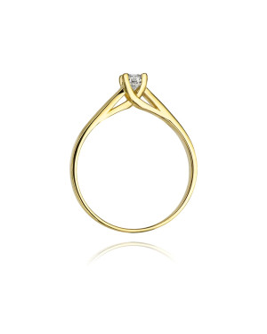 14k Gold Ring with 0.10ct Brilliant Diamond