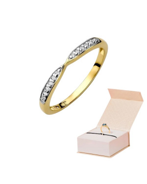 14k Gold Ring with 0.10ct Brilliant Diamond