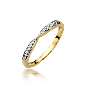 14k Gold Ring with 0.10ct Brilliant Diamond