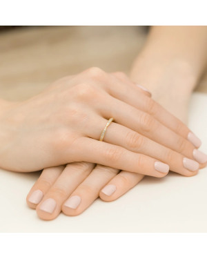 14k Gold Ring with 0.10ct Brilliant Diamond