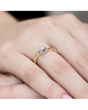 14k Gold Ring with 0.10ct Brilliant Diamond