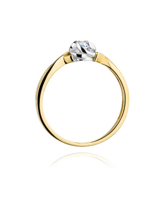 14k Gold Ring with 0.10ct Brilliant Diamond