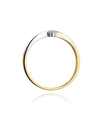 14k Gold Ring with 0.04ct Brilliant Diamond