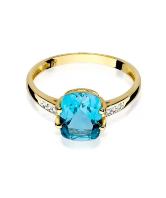 14k Gold Ring with 2.40ct Topaz Diamond