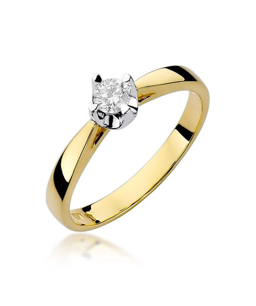 14k Gold Ring with 0.20ct Brilliant Diamond
