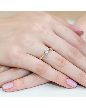 14k Gold Ring with 0.20ct Brilliant Diamond