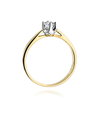 14k Gold Ring with 0.20ct Brilliant Diamond