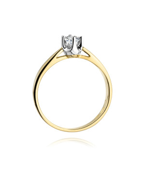 14k Gold Ring with 0.20ct Brilliant Diamond