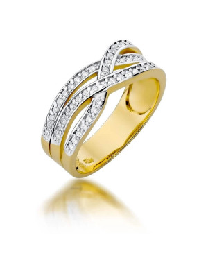 Złoty Pierścionek 14k z diamentem brylant 0,27ct