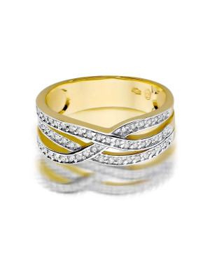 Złoty Pierścionek 14k z diamentem brylant 0,27ct