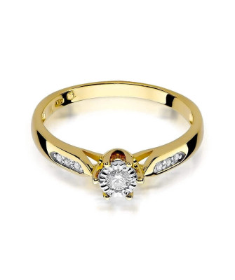 14k Gold Ring with 0.11ct Brilliant Diamond