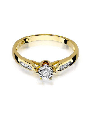 14k Gold Ring with 0.11ct Brilliant Diamond