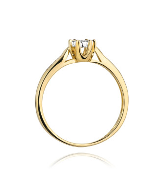 14k Gold Ring with 0.11ct Brilliant Diamond