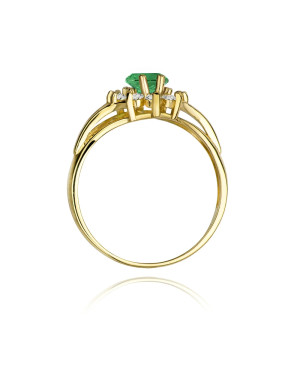 14k Gold Ring with 0.80ct Emerald Diamond