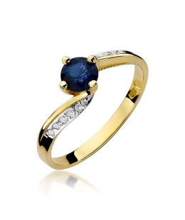 14k Gold Ring with 0.50ct Sapphire Diamond