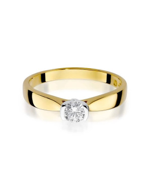 Złoty Pierścionek 14k z diamentem brylant 0,25ct