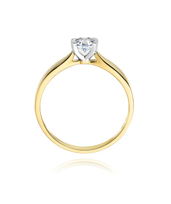 Złoty Pierścionek 14k z diamentem brylant 0,25ct