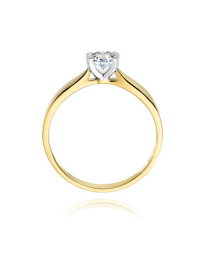 Złoty Pierścionek 14k z diamentem brylant 0,25ct
