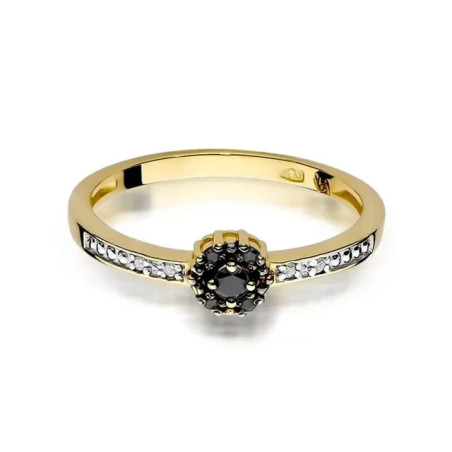 Gold ring with diamond EY-91 black diamonds | GoldJewellery