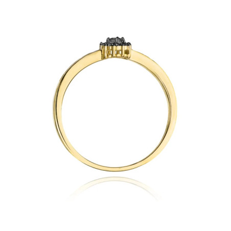 Gold ring with diamond EY-91 black diamonds | GoldJewellery