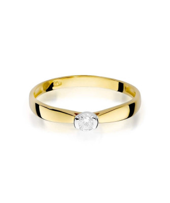 14k Gold Ring with 0.08ct Brilliant Diamond