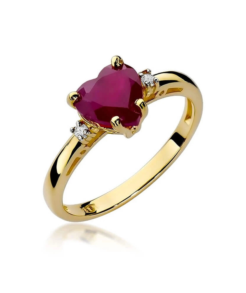 14k Gold Ring with 1.70ct Diamond Ruby