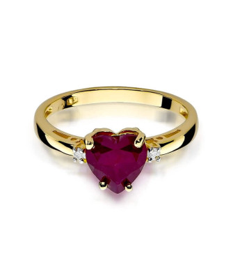 14k Gold Ring with 1.70ct Diamond Ruby