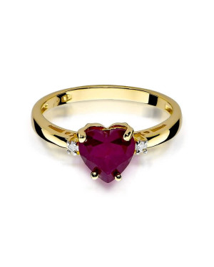 14k Gold Ring with 1.70ct Diamond Ruby
