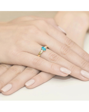 14k Gold Ring with 0.50ct Topaz Diamond