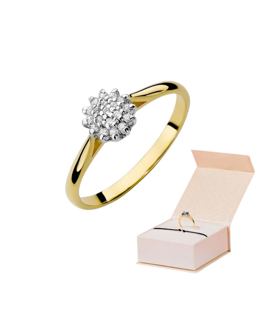 14k Gold Ring with 0.10ct Brilliant Diamond