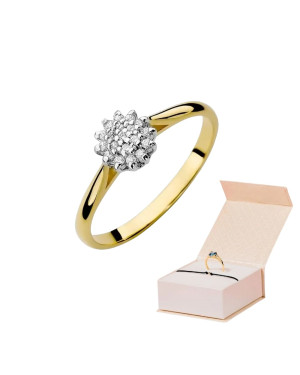 14k Gold Ring with 0.10ct Brilliant Diamond