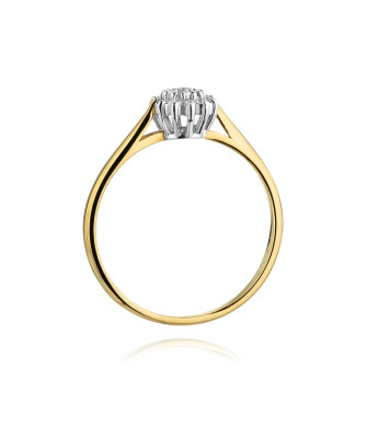 14k Gold Ring with 0.10ct Brilliant Diamond