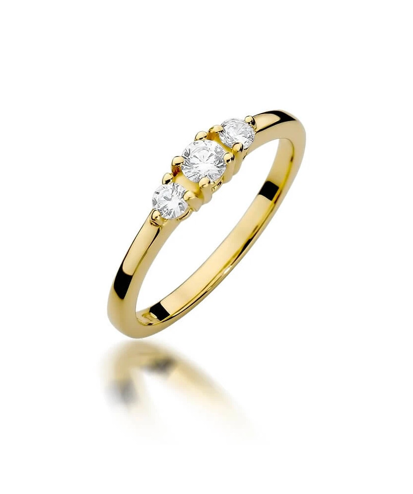 14k Gold Ring with 0.33ct Brilliant Diamond