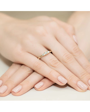 14k Gold Ring with 0.33ct Brilliant Diamond