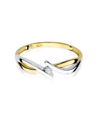 14k Gold Ring with 0.04ct Brilliant Diamond