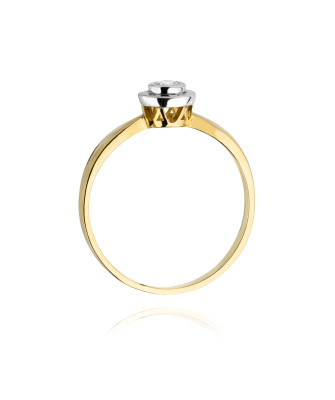 14k Gold Ring with 0.15ct Brilliant Diamond