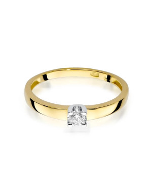 14k Gold Ring with 0.10ct Brilliant Diamond