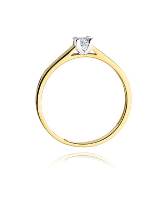 14k Gold Ring with 0.10ct Brilliant Diamond