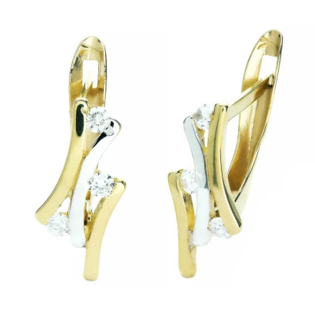 Gold earrings with cubic zirconia 333 K3.2123 | GoldJewellery